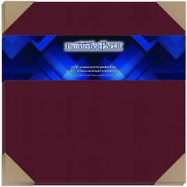 25 Dark Burgundy Linen 80# Cover Paper Sheets - 12" X 12" (12X12 Inches) Scrapbook Album|Cover Size - 80 lb/Pound Card Weight - Fine Linen Textured Finish - Deep Dye Quality Cardstock