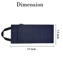 Bolsa de arena para yoga, algodón sin relleno para pesas de yoga y entrenamiento de resistencia, diseño de loto (azul galaxia)