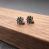 Dragon Kanji Earrings Stud Japanese Chinese Zodiac Stainless Steel Black