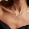 JECOMY Gold Initial Necklaces for Women, Gold Plated Letter Necklace