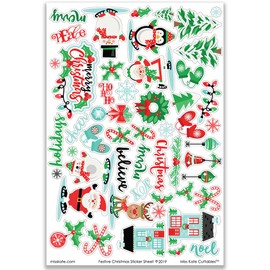 Paper & Sticker Kit - Festive Christmas - 17 Double-Sided 12x12 Papers with 33 Designs & 1 8X12 Sticker Sheet - Scrapbooking Card Making Crafting - by Miss Kate Cuttables