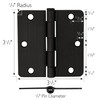 Design House 181388 1/4" Radius Steel Door Hinge Door Hardware