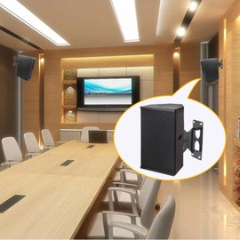 BTSKY 2 Pack Speaker Wall Mounts, Heavy-Duty Speakers Wall Mount Brackets, Metal Swivel & Tilt Shelves for Surround Sound Speaker, Universal Adjustable Wall Brackets Hold up to 88 lbs