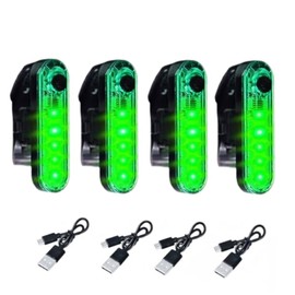 FICBOX LED Boat Light,LED Navigation Lights Kit for Boat Kayak, Stern Lights Battery Operated, Rechargeable LED Lights, Bike Tail Light, 4 Light Options (Green)
