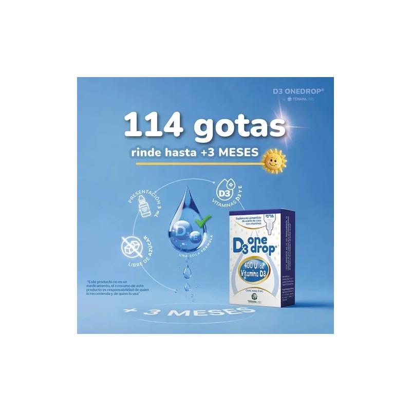 Suplemento D3 ONEDROP en gotas | Frasco de 3ml |