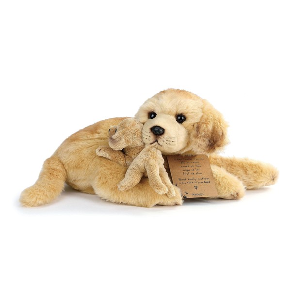 DEMDACO Yellow Lab and Pup Soft Golden 12 inch Plush