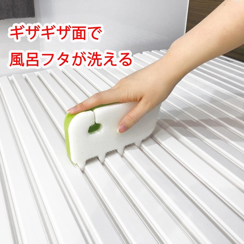 Towa Sangyo Bathroom Cleaning Sponge, Green, Approx. 6.2 x 3.7