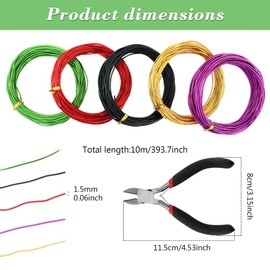 Tree Training Wire Kit - 5 Rolls (164ft),Bonsai Training Wires with Wire-Cutter,Aluminum Wires Bonsais Tool Kit, Bonsai Accessories for Bonsais Trees Indoor Garden DIY Tools