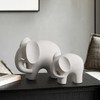 REEZHEE Modern Simple Ceramic White Elephant Living Room Home Office
