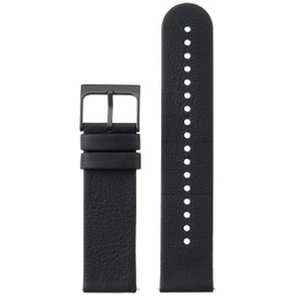 SUUNTO 22 URB6 Leather Strap Compatible Race, Vertical, 9 Peak Pro, 9 Peak, 5 Peak, Watch Strap, Soft Leather Replacement Strap, 22 mm, All Black, M