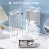 Lolalet Necklace Holder Organizer, Acrylic Jewelry Organizer with 24 Hooks,
