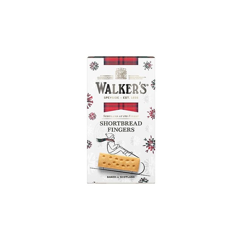 Walkers Shortbread – Festive Shortbread Fingers 160g - Pack of