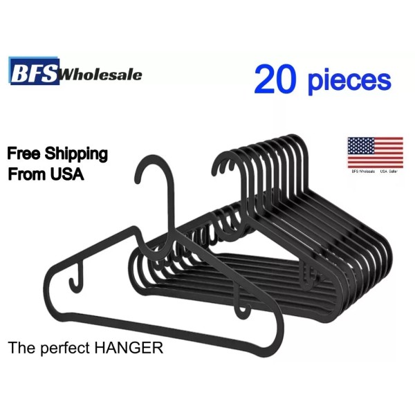 IKEA Plastic Ikea HANGER , 20 pcs, Black, 15.25 in.