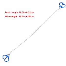 Auvotuis 3 Pcs Stainless Steel Survival Wire Saw 21.65 Inch, Garrote Wire Cable Saw String Saw, Emergency Pocket Saw Rope Saw Hand Tool for Wood Cutting Hiking Hunting