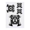 4 x 'Bulldog' Temporary Tattoos - Water Resistant, Skin-Safe, Non-Toxic