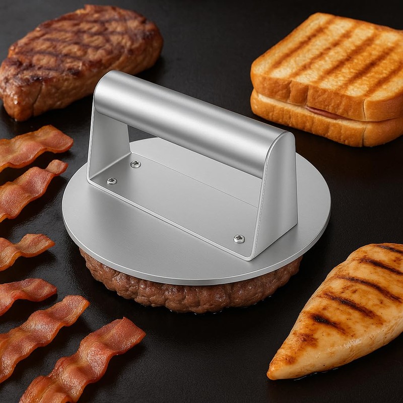 GC GLOBALCOMMERCE Pressa per Hamburger in Acciaio Inox | Stampatore