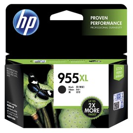 HP 955XL Genuine Original High Yield Black Ink Printer Cartridge works with HP OfficeJet 7000, 8000 Series - L0S72AA