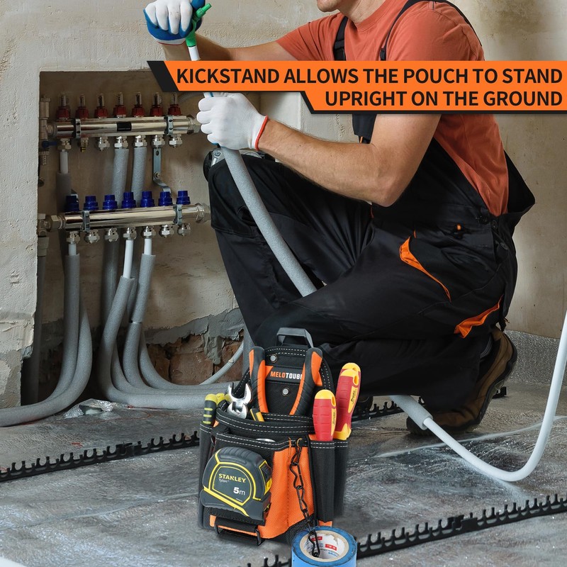 MELOTOUGH Small Electrician Tool Pouch Tool Belt Pouch with Belt