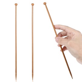 2pcs Bamboo Knitting Needles 10-Inch Long Wooden Knitting Needles Knitting for Beginners Sock,Scarf,Handmade DIY Knitting & Crochet Supplies 9mm