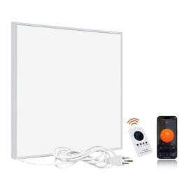 FrauSonne Infrared Space Heater 350W for Indoor Use with Thermostat, Wall Mounted Electric Convection Panel Heater, Silent & Energy Saving Room Heating Panel, Overheat Protection, with Remote & APP