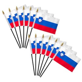 Slovenia 4x6in Stick Flag - 1 dozen pack