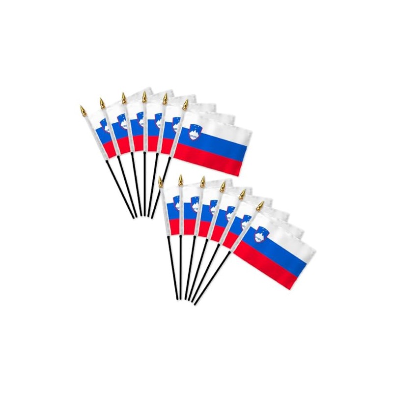 Slovenia 4x6in Stick Flag - 1 dozen pack