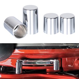 Sresk 4pcs Docking Hardware Cover Kits 4-Point Docking Covers Magnet Motorcycle Caps Compatible with for Harley Touring Street Glide Electra Glide Road King (Chrome)