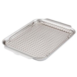 Hestan Provisions OvenBond 2-Piece Medium Sheet Pan & Rack Set (12x15"), Tri-ply Gourmet Stainless Steel