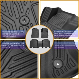 Bronco Floor Mats Accessories Compatible with Ford Bronco 4 Door 2021 2022 Carpet Bronco Floor Mats TPE/Rubber Floor Mat Tray Liners