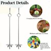 Pack of 2 Stainless Steel Bird Skewers, Budgies Toy, Cockatiel