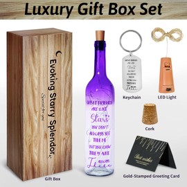 Healemo 2024 Unique Christmas Gifts for Women - Friendship Friend Gifts for Women, Wine Bottle Lights with Cork, Birthday Friendship Gift Ideas for Women Who Have Everything Girls Boys (Purple)