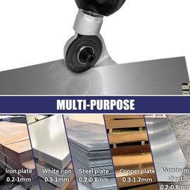 Electric Drill Plate - Metal Shear - Nibbler Drill Attachment Drill Shears, Multipurpose Electric Drill Shears Cutter,Double Cutting Head Sheet Safe for Metal Cutting (Upgraded - Universal)