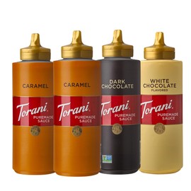 Torani Torani Puremade Sauce Variety Pack, Extra Caramel, 4 Bottles, 16.5 Fl Oz Bottles