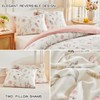 Joyreap Twin Comforter Set for Girls, 3pcs Fluffly Velvet Flannel