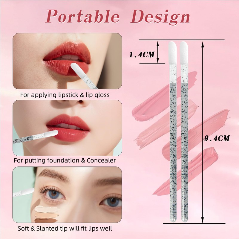 Vlasy Lip Brush, Lip Wands,Makeup Applicators 150PCs Lip Gloss Concealer