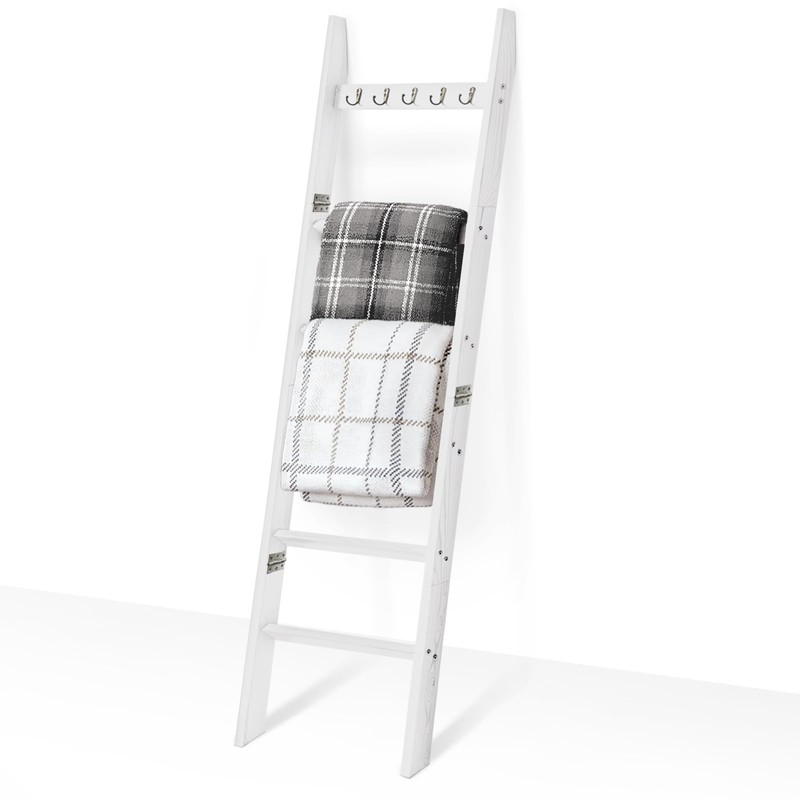 TEAKMAMA 6-Tier Blanket Ladder for Living Room and Bedroom,5.4 Ft