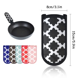 3 Pieces Hot Pot Handle Holder Cover for Kitchen Heat Resistant Hot Handle Sleeve Holder Cast Iron Pan Skillet Handle Cover Potholders for Cooking and Baking (1.Classic Style)