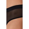hanky panky Women's Mesh High Cut Thong 3 Pack, Black/Chai,