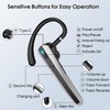 Bluetooth Headset V5.3, Handsfree Bluetooth Earpiece with Dual ENC Mic,Single