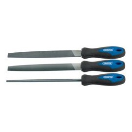 Draper 44963 3 Piece 200mm Soft Grip Engineers File Set