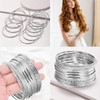 Liameph Silver Bangles 12 Pieces Bangles for Womens Silver Bracelet
