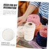 Operitacx 1roll Cotton Macrame Rope Multi-function Tapestry Cord for Weaving