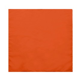 LJBFNN Solid Color Bandanas for Men and Women, 22" x 22" Mens Bandana Handkerchiefs, Head Scarf (Orange)