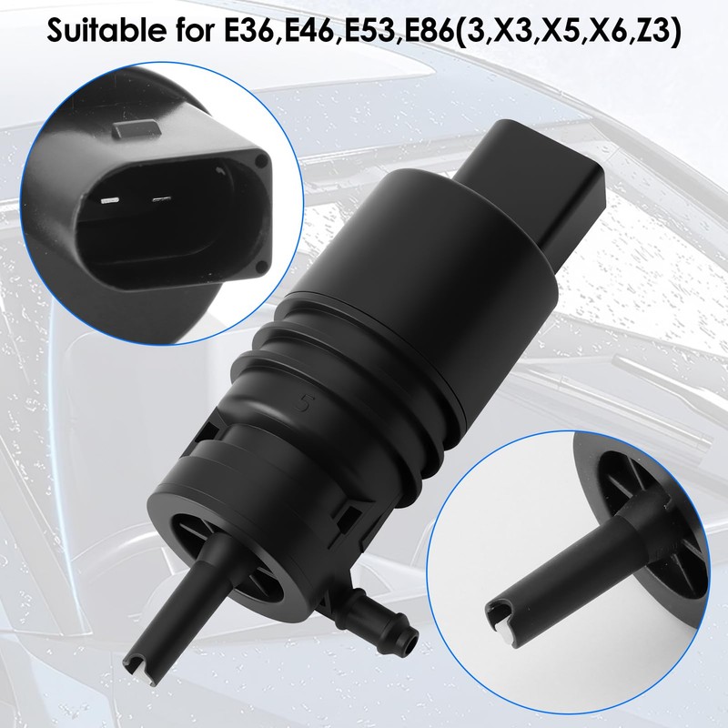 1 Pack Windshield Washer Pump, Car Cleaning Fluid Pump Genuine