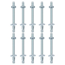 DTGN 1/4" x 3-1/4" Wedge Anchors - 30Pack - Good for Cement and Concrete Wall - Carbon Steel Zinc Plated Screw Bolt Nut Expansion Tube Fasteners