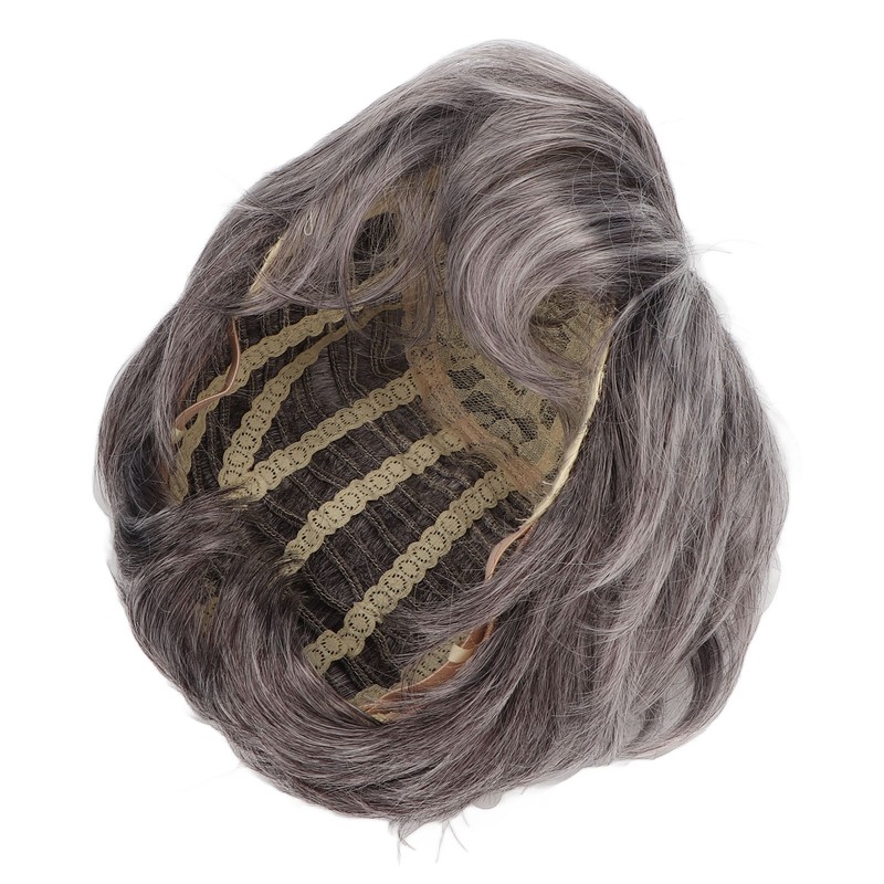 Men Gray Short Wig Heat Resistant Synthetic Multipurpose Adjustable Layered