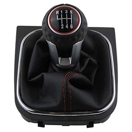IMCCZONY 6 Speed Gear Shift Knob Gaiter Boot Cover Kit Gear Shift Knob for Golf 5 6 MK5 MK6 GTD R32 R20 2004-2013