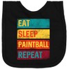 inktastic Eat Sleep Paintball Repeat Newborn Bib Black 33bfd