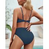 Zojuyozio Women Two Piece Swimsuit Twist Front Bikini Sets High