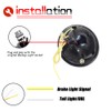 GTINTHEBOX Clear Lens Rear Bumper Reflector Tail Brake Reverse Backup